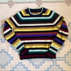 Jeweltoned Multi Stripe Jcrew Sweater 
